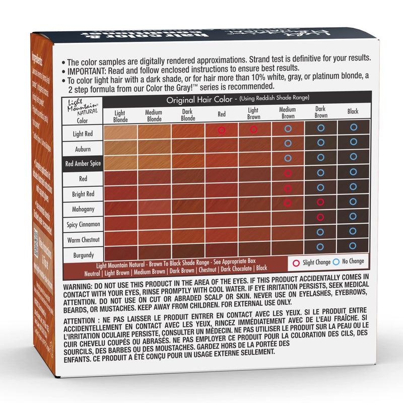 Light Mountain Henna Hair Color & Conditioner - Red Amber Spice Hair Dye for Men/Women, Organic Henna Leaf Powder and Botanicals, Chemical-Free, Semi-Permanent Hair Color, 4 Oz - Image 2